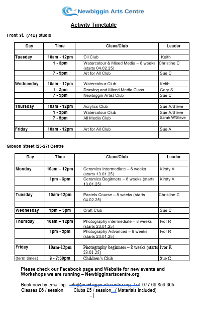 Current timetable